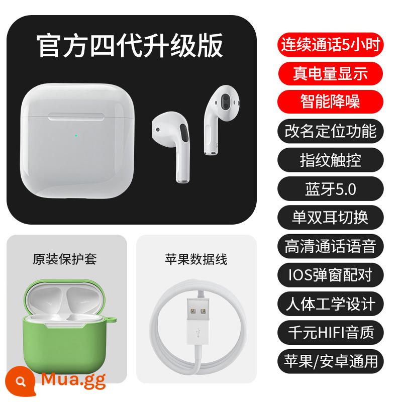 Thích hợp cho tai nghe Apple Bluetooth true wireless iphone13 chính hãng giảm tiếng ồn thế hệ thứ tư 2022 mới thời lượng pin siêu dài - Phiên bản hàng đầu [hộp màu xanh lá cây miễn phí★ ghép nối vỏ mở + cuộc gọi giảm tiếng ồn + âm thanh nổi HIFI]