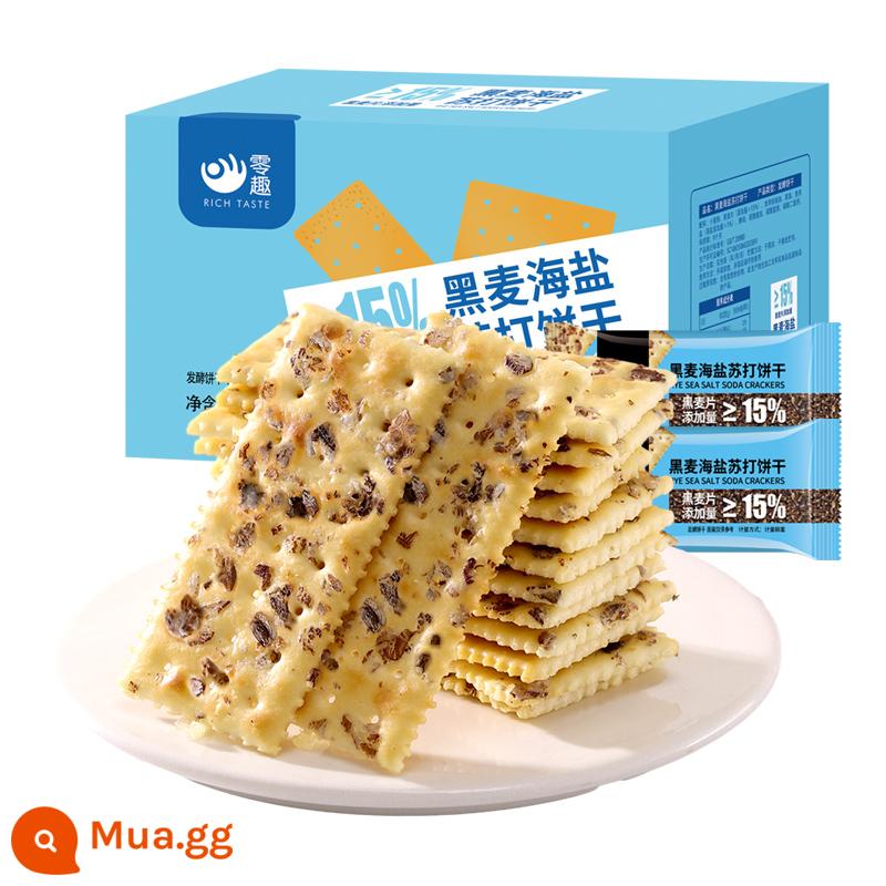 Zero Fun Scallion Soda Biscuits Casual Zero Food Office Bữa sáng Mặn Hương thơm Hành lá Không đường FCL Số lượng lớn - Bánh quy giòn muối biển lúa mạch đen 400g