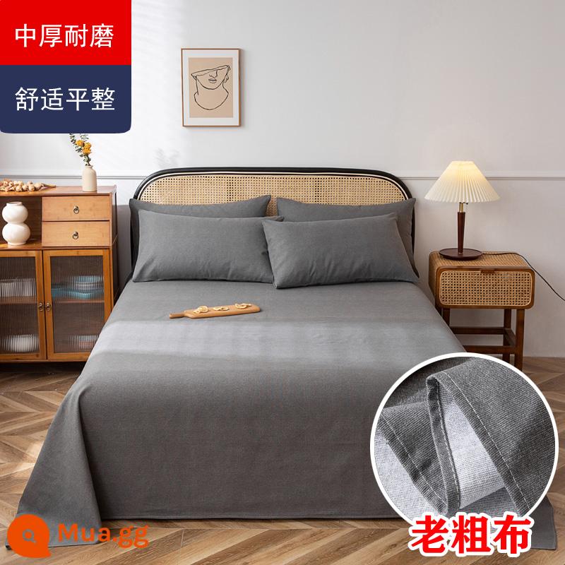 Ga Giường Cotton Đơn Mảnh Mùa Hè Dày Cũ Vải Thô Bộ 3 100 Cotton Linen Chần Gòn Đơn Ký Túc Xá Sinh Viên Thảm - Chất cotton nguyên chất - buổi tối