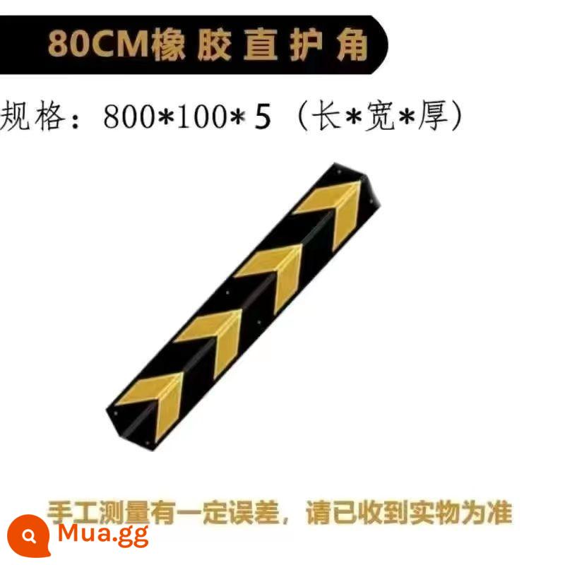 Miếng dán phản quang bằng bọt PVC để bảo vệ bãi đậu xe của nhà để xe mà không cần đục trụ bọc Dải chống va chạm EVA gói mềm bảo vệ góc - Loại đệm cao su góc vuông 800*100*5