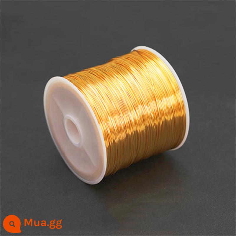 Giữ màu dây đồng tự làm đồ trang sức handmade quanh co hoa buộc hoa làm móng chất liệu trang sức dệt rập khuôn dây đồng mềm - [Cuộn lớn] Vàng KC/đường kính khoảng 0,4mm/dài khoảng 80 mét