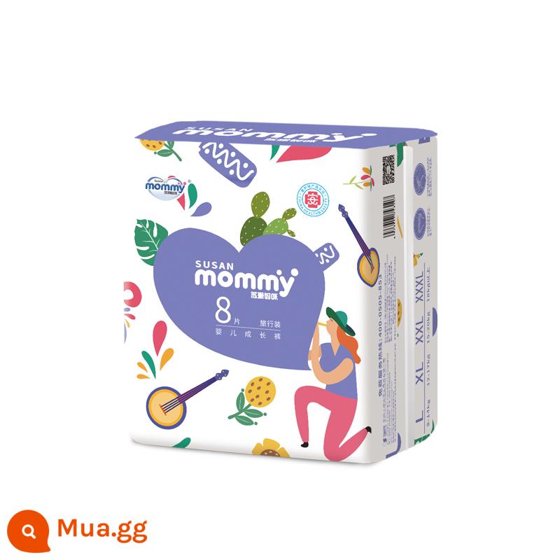 Tã trẻ em Susan Mommy y tế cấp cotton mềm quần pull-up quần một mảnh mềm mại toàn thân tã trẻ em - Quần pull du lịch size XXXL 8 cái