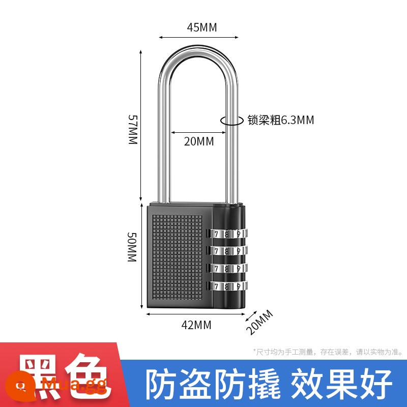 Kết hợp kim loại khóa ổ khóa nhỏ khóa chống trộm hành lý nhà tủ khóa mini khóa chìa khóa bộ khóa Daquan - Lớn - Chùm dài - Đen