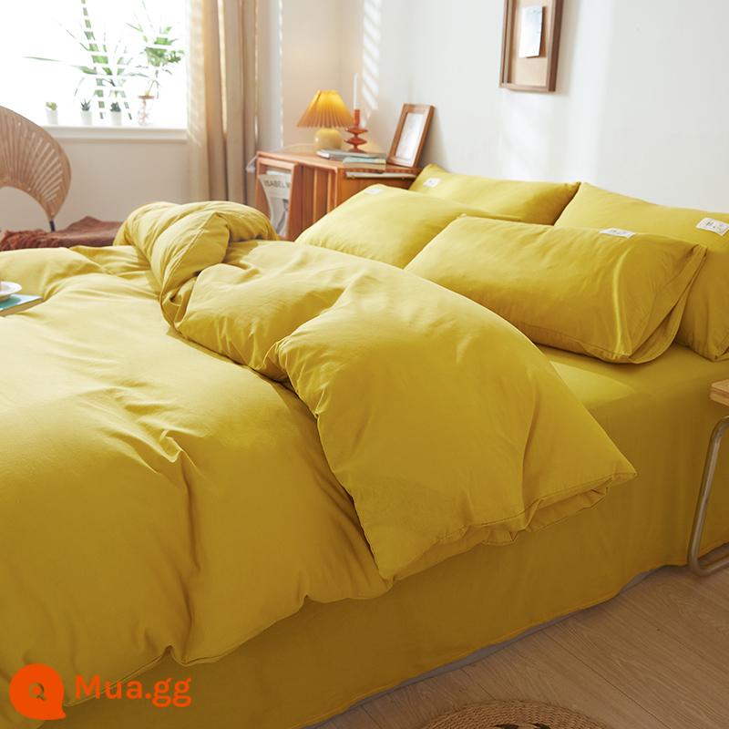 Sản phẩm tốt cotton nguyên chất đã giặt vỏ chăn ga đơn 200x230 cotton đôi ga trải giường đơn 150x200 - nghệ