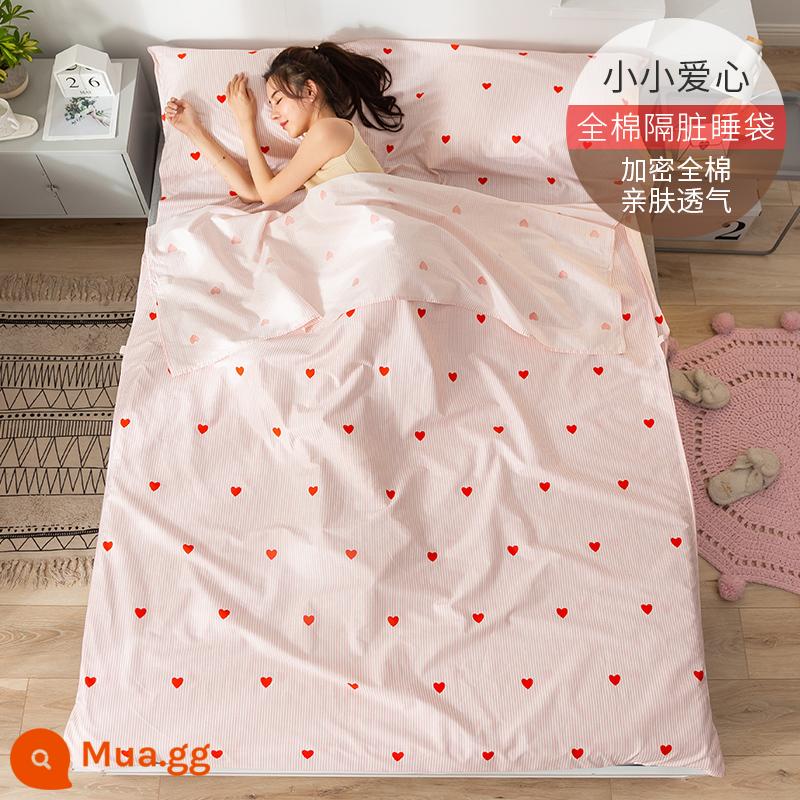 Cotton Khách Sạn Túi Ngủ Bẩn Người Lớn Di Động Tấm Du Lịch Đơn Và Đôi Vỏ Chăn Cotton Nguyên Chất Du Lịch Khách Sạn Hiện Vật - tình yêu nhỏ