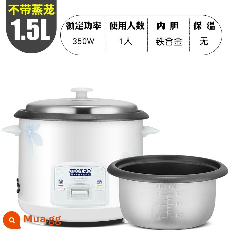 Nồi cơm điện gia đình 3-4 người kiểu cũ mini nhỏ thông thường 1-2 người 5L lít ký túc xá sinh viên nồi cơm hấp thông minh - Trân châu trắng giá đặc biệt 1,5 lít không kèm hấp quà tặng (không giữ nhiệt) cho 1 người