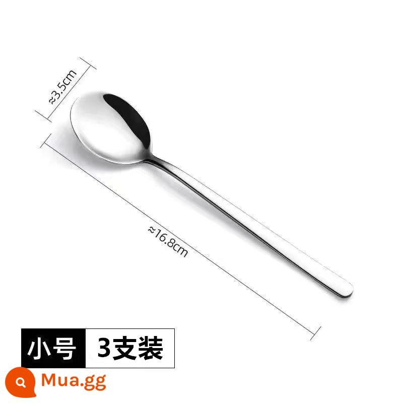 Thìa Inox 304 Tay Cầm Dài Hàn Quốc Hộ Gia Đình Làm Dày Bữa Ăn Trẻ Em Người Lớn Thìa Khuấy Muỗng Thìa Nhỏ - 410 Thìa Hàn Quốc [cỡ nhỏ] 3 cái