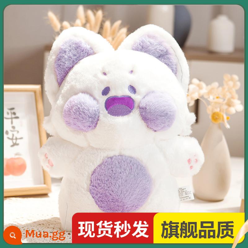 Dudu Meow Chính Hãng Chính Hãng Esther Factory Doll Sang Trọng Đồ Chơi Internet Người Nổi Tiếng Món Quà Sinh Nhật Búp Bê Lớn Búp Bê Mèo - [46cm❤Siêu vừa vặn] Tím và trắng-Dudu Meow