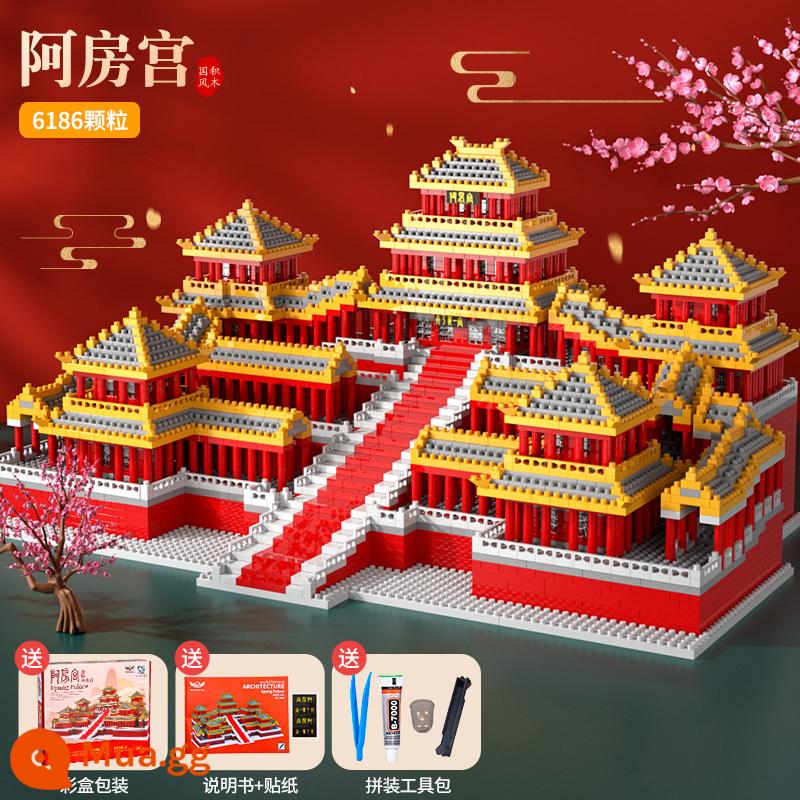 Thiên An Môn Độ Khó Cao Tương Thích Với Khối Xây Dựng Lego China Xếp Hình Khổng Lồ Đồ Chơi Lắp Ráp Cho Trẻ Em Quà Tặng Sinh Nhật - Cung điện Afang cực lớn [6186 chiếc Phiên bản tiêu chuẩn] Hộp màu