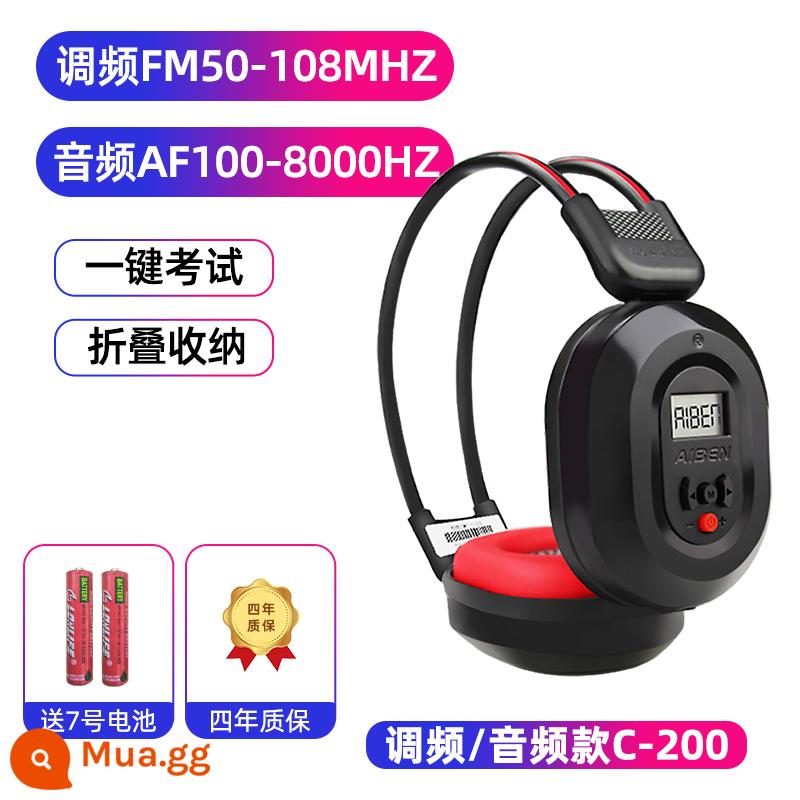 Tai nghe Eben English Level 4 và 6 Level 4 FM Bluetooth 46 Level Chuyên Luyện Thi Đại Học Chuyên Dụng - Phiên bản âm thanh C200 [FM + âm thanh + pin]