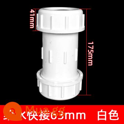 Ống nước PVC phụ kiện ống cấp nước 20 khuỷu tay tee 50 chặn cắm bể cá trên và dưới nước doanh nhựa linh hoạt bốn chiều - Kết nối cấp nước 63mm