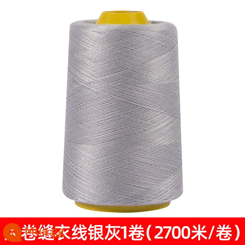 Hộ gia đình polyester fiber thread đường may thủ công đường chỉ may đường chỉ đen đường chỉ trắng bộ kim chỉ cuộn nhỏ đường chỉ may 402 đường chỉ may tay màu đỏ - 1 cuộn chỉ lớn màu xám bạc (2700m/cuộn) - Mua 2 cuộn tặng bộ kim chỉ