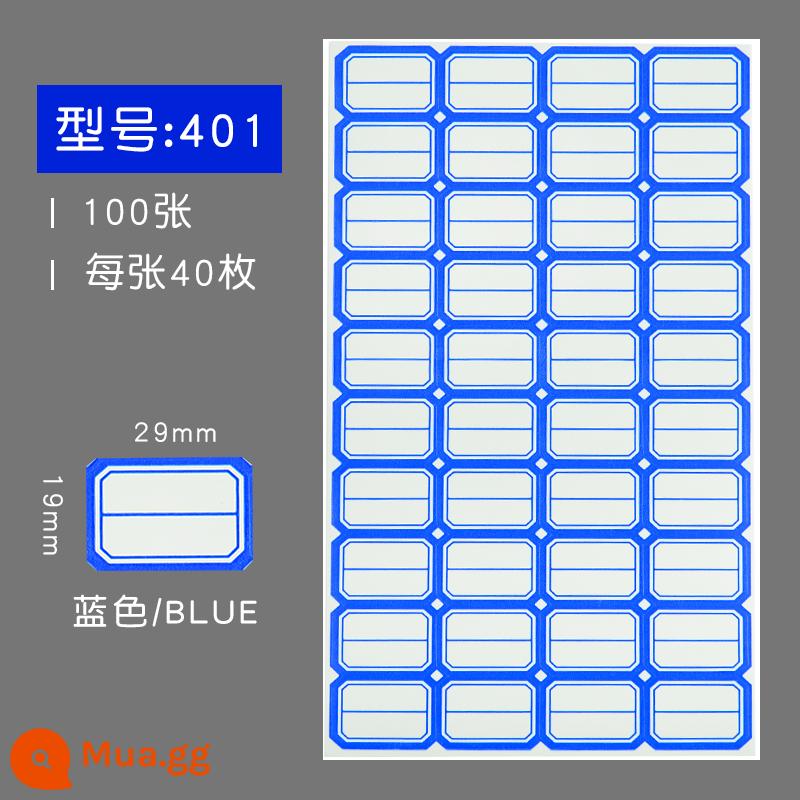 Nhãn tự dính giấy tiện lợi nhãn dán miệng nhãn dán phân loại giá giấy nhãn dán tên tự dính nhãn tên nhãn dán trường học kho văn phòng phẩm nhãn dán cỡ hộ gia đình nhãn dán viết tay giá hình chữ nhật - 40 miếng vạch ngang màu xanh - 100 miếng