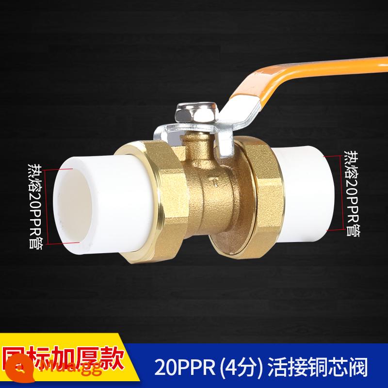 Top được xây dựng ppr phụ kiện đường ống nước doanh van ppr bóng van chuyển đổi ppr nhánh nóng chảy dây bên ngoài liên minh 6 điểm - 20 (4 điểm) Van bi hoàn toàn bằng đồng chủ động kép