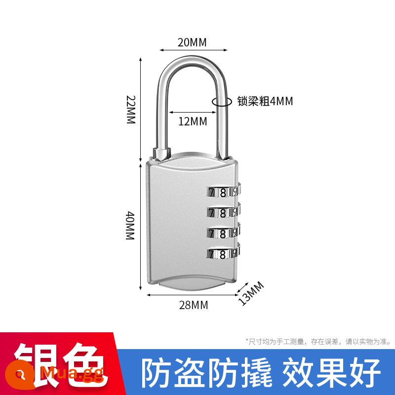 Kết hợp kim loại khóa ổ khóa nhỏ khóa chống trộm hành lý nhà tủ khóa mini khóa chìa khóa bộ khóa Daquan - [Bạc] Khóa kết hợp bốn chữ số trung bình