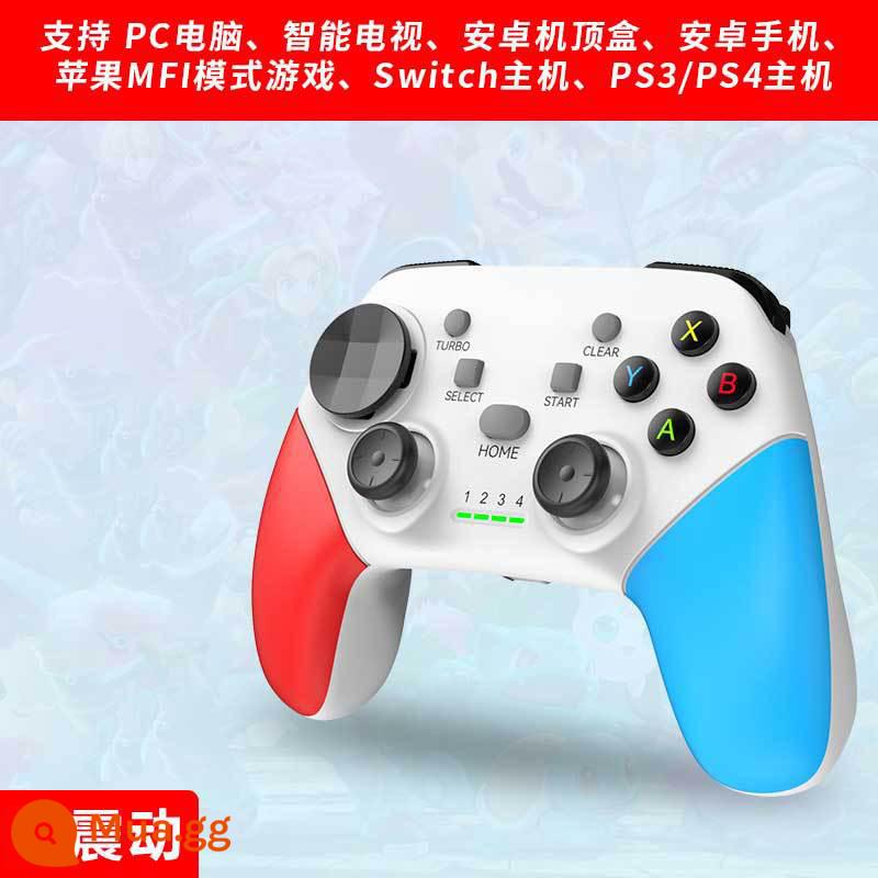 Thích hợp cho bộ điều khiển Nintendo Switch Bộ điều khiển trò chơi bluetooth không dây chuyên nghiệp ns dây sạc rung somatosensory bùng nổ máy tính pc chuyến đi đôi oled nội địa săn quái vật phiên bản tiếng Nhật NS máy bay phản lực gốc 3 - trắng đỏ xanh [có rung]