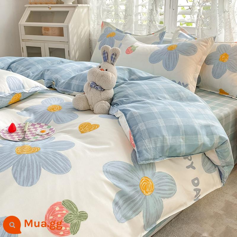 Vỏ chăn đơn mảnh 150x200x230 mùa đông ký túc xá sinh viên đơn nguyên chất giặt sạch cotton chần đơn 1.5m chải vỏ chăn - Đẹp [bảo hiểm vận chuyển miễn phí]