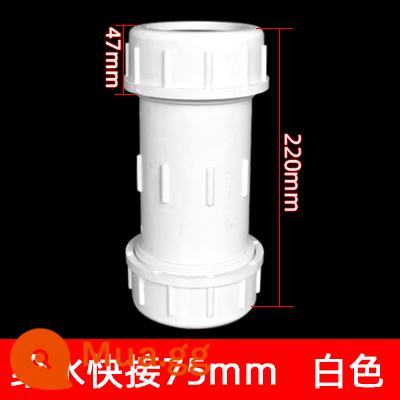 Ống nước PVC phụ kiện ống cấp nước 20 khuỷu tay tee 50 chặn cắm bể cá trên và dưới nước doanh nhựa linh hoạt bốn chiều - Kết nối cấp nước 75mm