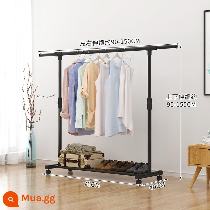 Trong nhà móc treo quần áo tầng phòng ngủ gấp thoáng mát kệ quần áo nhà đơn giản treo quần áo cực ban công phơi chăn hiện vật - Model kính thiên văn 1,5 mét ⭐ ròng rọc dày ⭐ siêu chịu lực