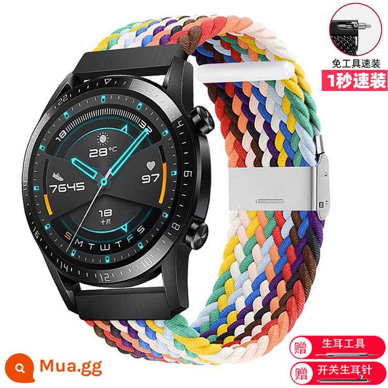 Dây đồng hồ nam nữ có khóa nylon phụ kiện thích hợp cho Huawei Tissot Longines CASIO Mido King DW Honor - óng ánh