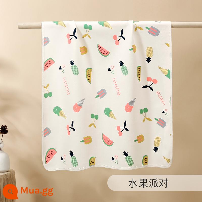 Thảm chống đi tiểu cho trẻ sơ sinh và trẻ nhỏ cotton nguyên chất không thấm nước và thoáng khí có thể giặt được nệm thời kỳ kinh nguyệt của dì cỡ lớn có thể giặt được cho bé qua đêm - Bữa tiệc trái cây đơn [Baby Class A Pure Cotton] (Không thấm nước và thoáng khí)