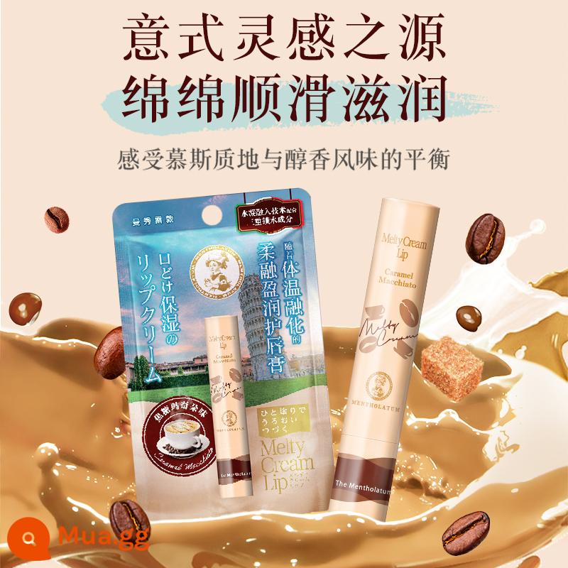 [Mua trước 38 món] Son dưỡng môi Rou Rong Ying Run Dưỡng ẩm Chống nứt nẻ Dưỡng ẩm cho nữ Mian Mian Mousse Stick - [Hương vị mới] Vị Caramel Macchiato thơm mát mịn màng