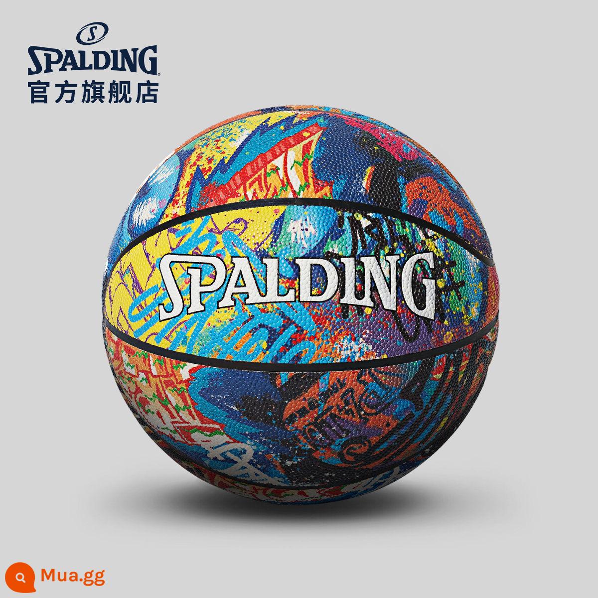 Spalding cửa hàng hàng đầu chính thức Tuya số 7 bóng rổ PU trong nhà và ngoài trời xu hướng đầy màu sắc 76-709Y - 76-709Y