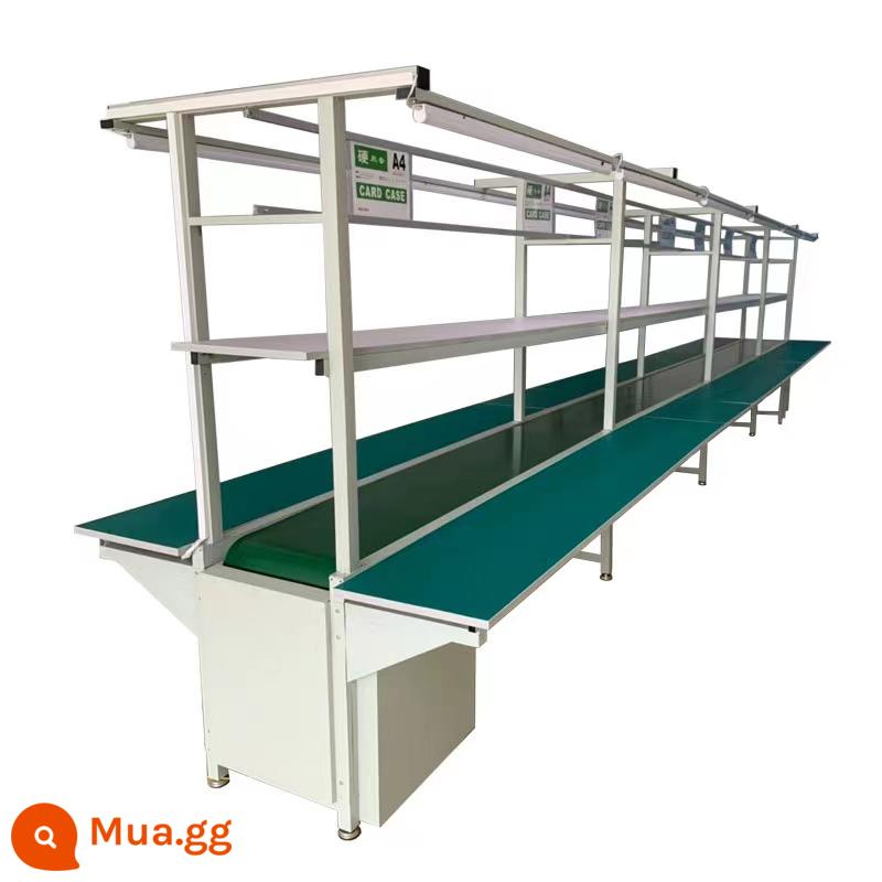 Dây chuyền lắp ráp băng tải xưởng lắp ráp bao bì Bàn làm việc chống tĩnh điện dây chuyền sản xuất tự động băng tải - Đai hai mặt có chân đèn rộng 30 cm/m