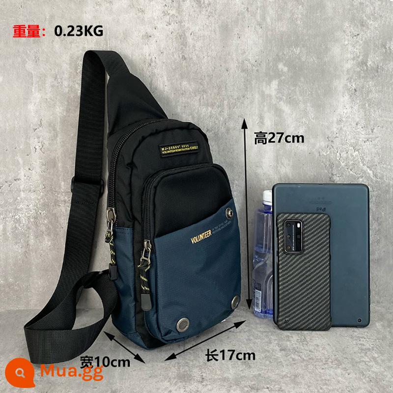 Wallandier giản dị thể thao đeo vai Messenger chống thấm nước nam nữ thời trang mini trumpet xu hướng mùa hè nhẹ túi - (kiểu lớn) Màu xanh sapphire