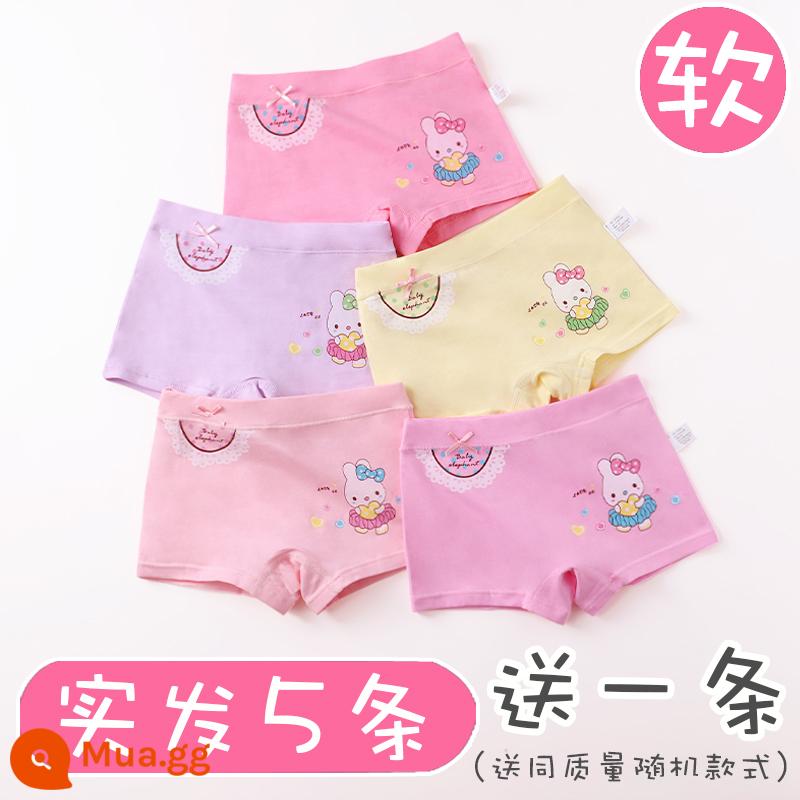 Quần lót trẻ em bé gái boxer cotton nguyên chất 100% cotton bốn góc cho bé trung niên và bé gái quần đùi mỏng mùa hè - 5504 (1 vật phẩm ngẫu nhiên sẽ được gửi, 5 vật phẩm sẽ được gửi)