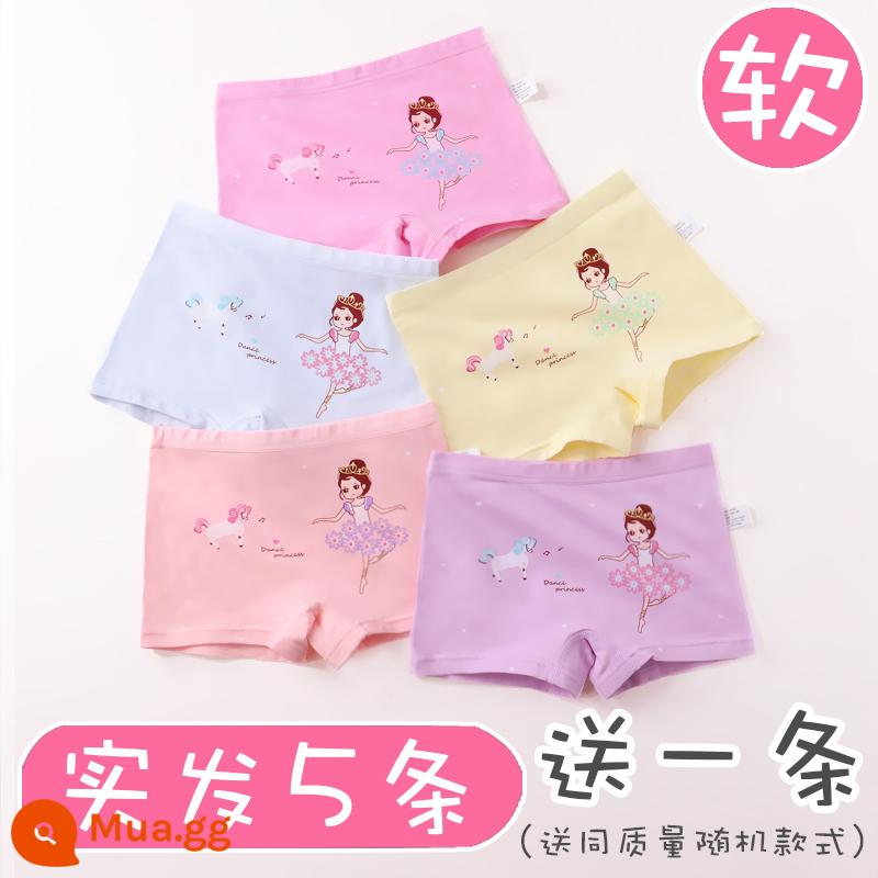 Quần lót trẻ em bé gái boxer cotton nguyên chất 100% cotton bốn góc cho bé trung niên và bé gái quần đùi mỏng mùa hè - 631 (1 vật phẩm ngẫu nhiên sẽ được gửi, 5 vật phẩm sẽ được gửi)