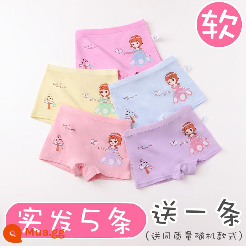 Quần lót trẻ em bé gái boxer cotton nguyên chất 100% cotton bốn góc cho bé trung niên và bé gái quần đùi mỏng mùa hè - 630 (1 vật phẩm ngẫu nhiên sẽ được gửi, 5 vật phẩm sẽ được gửi)