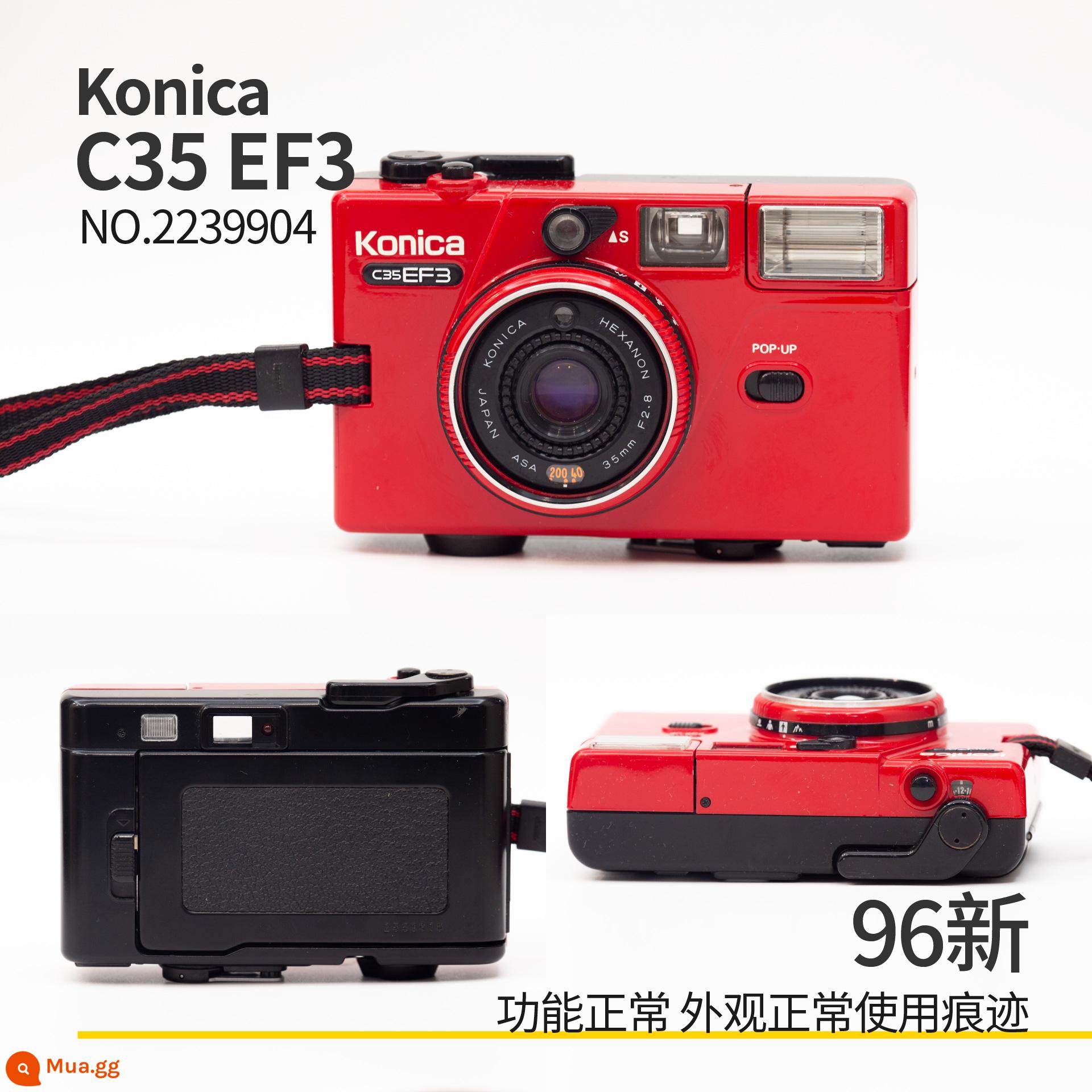 [Cửa hàng Carson] Konica Konica C35 Series Camera phim EF3 Zhang Zifeng cùng mô hình - "KONICA C35 EF3 Đỏ" 96 mới