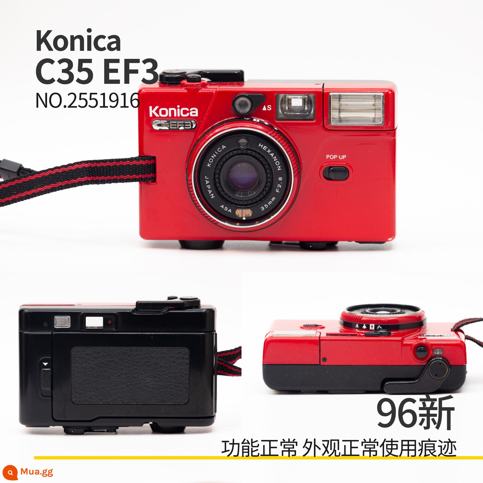 [Cửa hàng Carson] Konica Konica C35 Series Camera phim EF3 Zhang Zifeng cùng mô hình - "KONICA C35 EF3 Đỏ" 98 mới