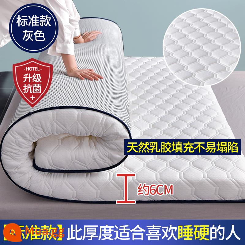 Nệm cao su đệm nhà dày ký túc xá sinh viên đơn chiếu tatami thảm xốp cho thuê chăn đặc biệt - Lingge trắng kháng khuẩn loại A 6cm