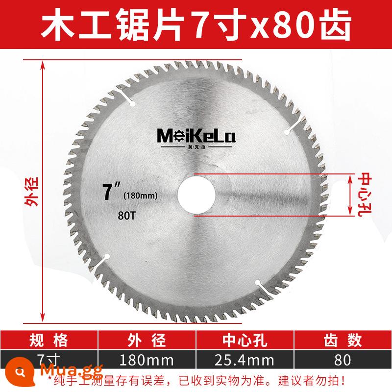 Mới Lưỡi Cưa Máy Mài Góc Lưỡi Cắt Hợp Kim Máy Cắt 5 Inch Máy Mài 4 Inch Gỗ Đặc Biệt Máy Mài Góc - [Cấp độ trang trí]7X80T