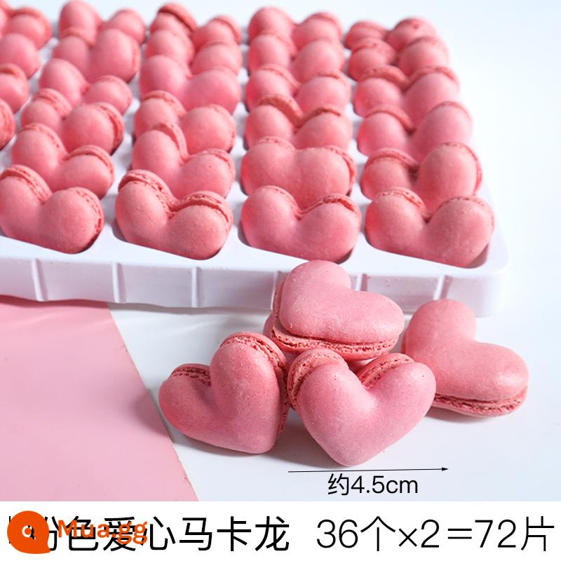 Fondant Nơ Thành Trung Quốc Đính Hôn Bánh Cưới Trang Trí Hạnh Phúc Nhân Đôi Socola Hạnh Phúc Bàn Tráng Miệng Phụ Kiện - Macaron màu hồng nhạt 36 miếng