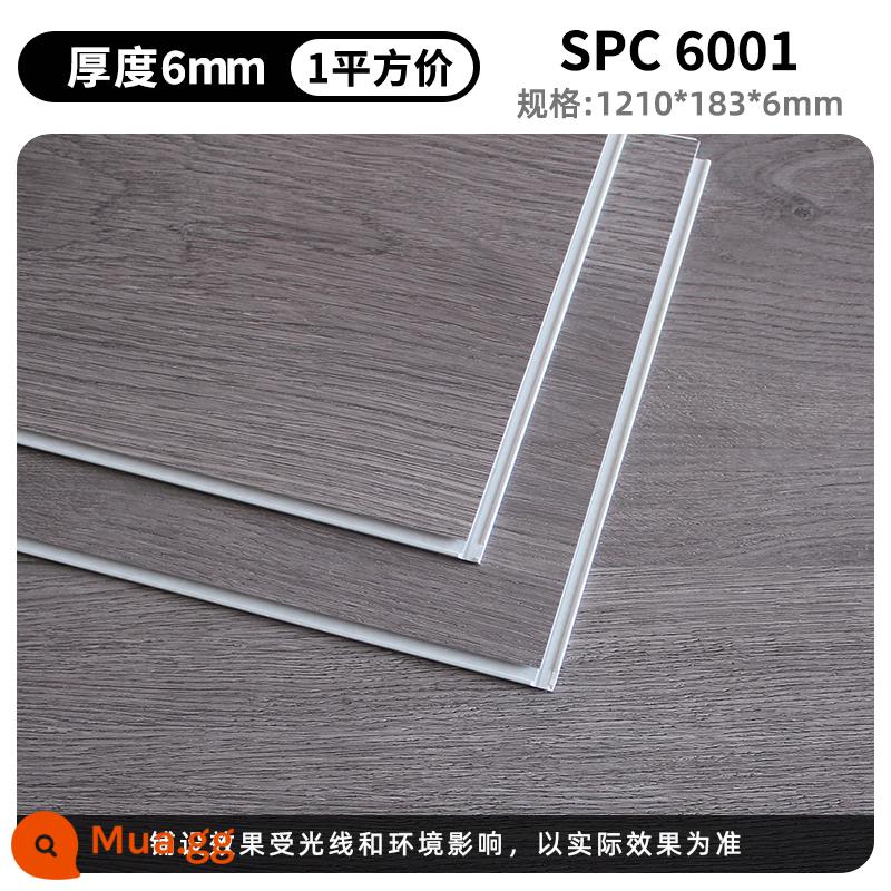 SPC khóa đá sàn nhựa đá pha lê PVC chống thấm nước trong nhà composite snap-on thân thiện với môi trường chống mài mòn sàn phòng ngủ chống thấm - [Vật liệu pha lê đá mới] SPC6001 [6mm]