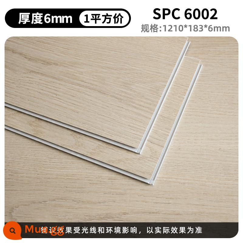 SPC khóa đá sàn nhựa đá pha lê PVC chống thấm nước trong nhà composite snap-on thân thiện với môi trường chống mài mòn sàn phòng ngủ chống thấm - [Vật liệu pha lê đá mới] SPC6002 [6mm]