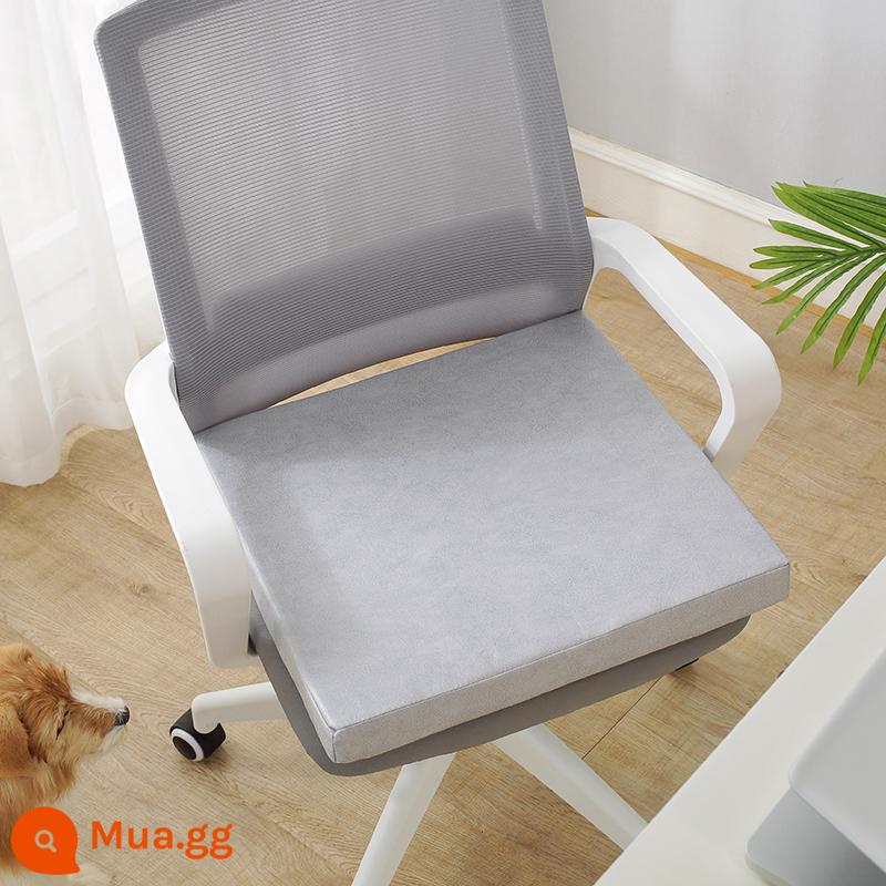 Đệm ghế tùy chỉnh cho văn phòng tại nhà Ghế sofa bằng gỗ gụ Ghế ăn dành cho sinh viên đặc biệt chống trượt đệm mông bằng gỗ nguyên khối nâng cao chiều cao ghế - Công nghệ vải gạo trắng