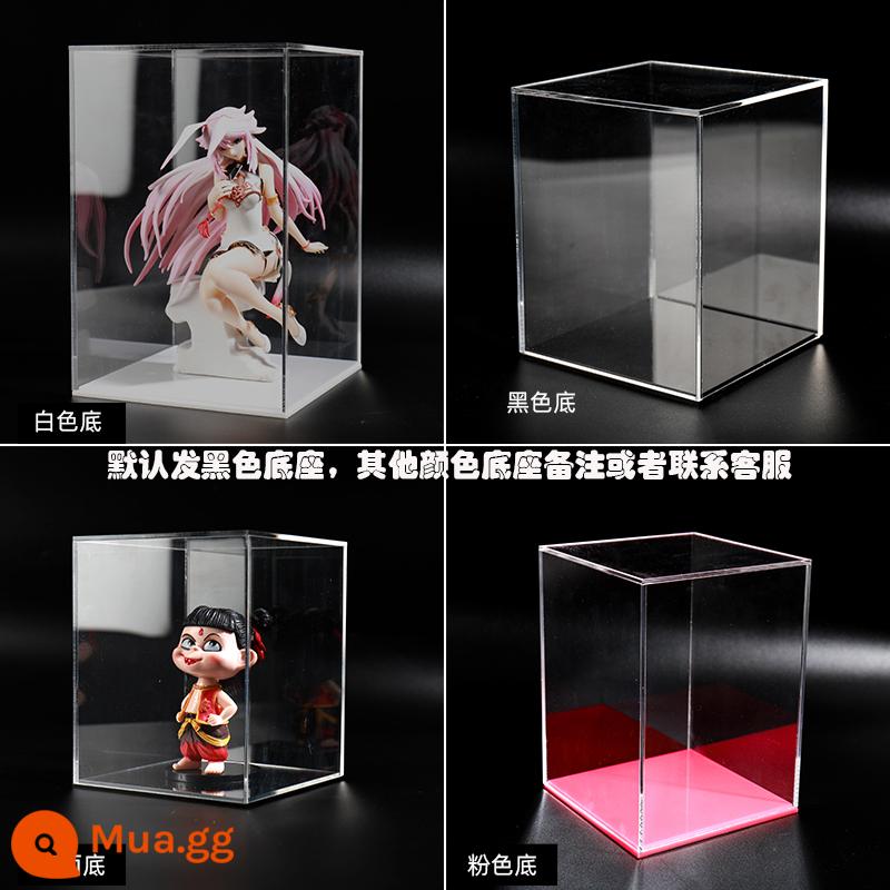 Trong suốt cao 1 mô hình hộp trưng bày acrylic Anime Gundam bụi che mô hình khối xây dựng hộp bảo quản tùy biến - Nền màu đen mặc định (nhận xét cho các nền màu khác)