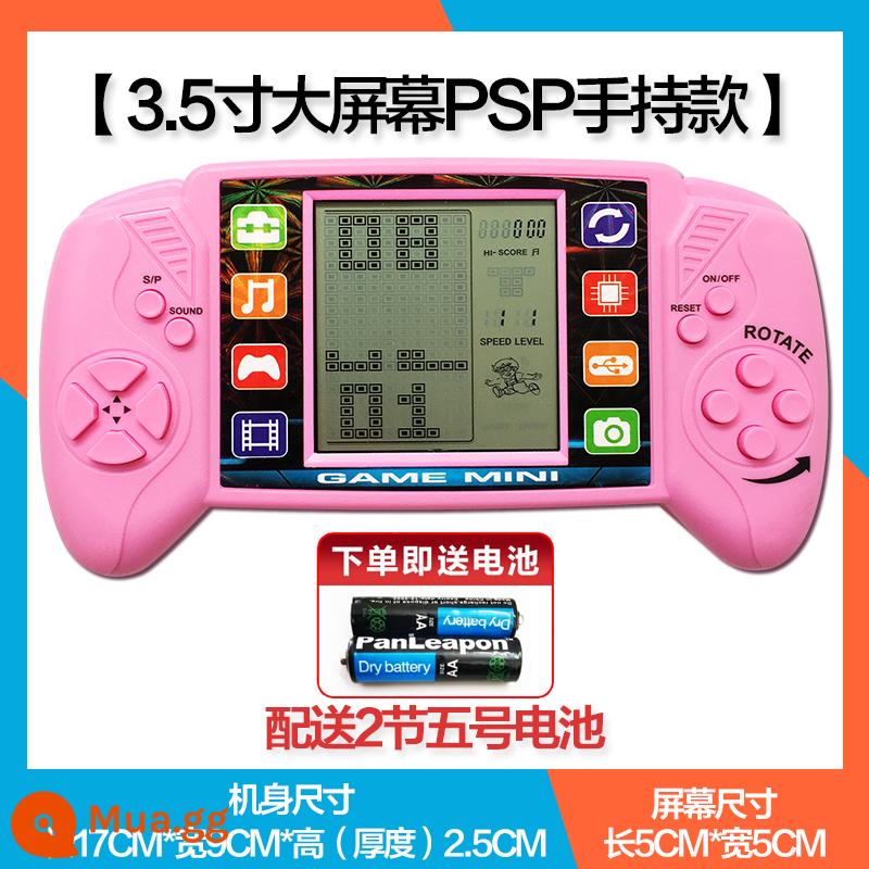 Mini Tetris Tay Cầm Chơi Game Trẻ Em Học Sinh Cổ Điển Hoài Cổ Xếp Hình Nhỏ Chơi Game Cầm Tay - Xuất hiện PSP màn hình siêu lớn màu hồng mới