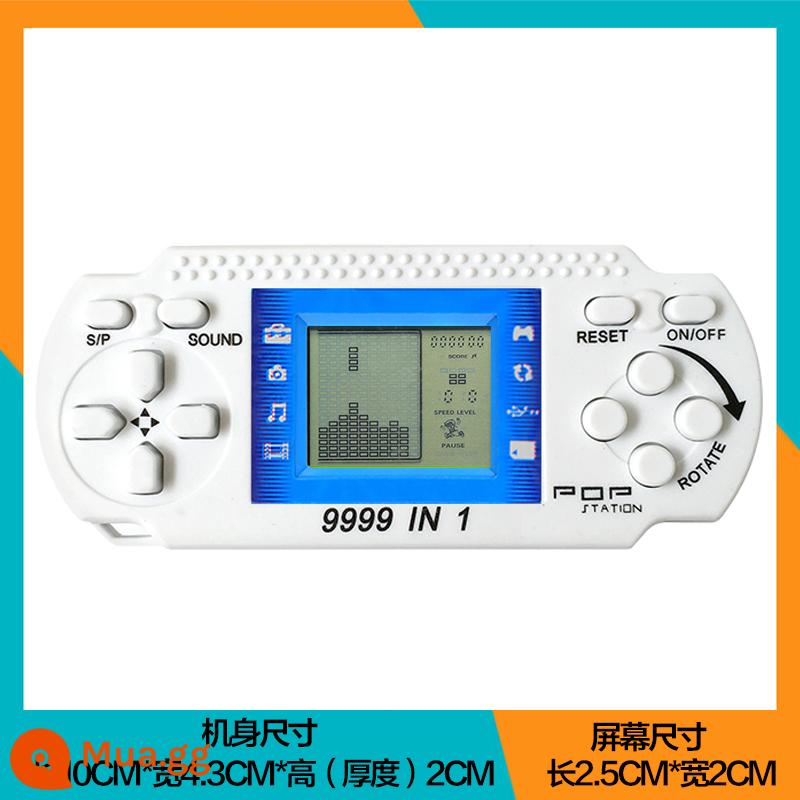 Mini Tetris Tay Cầm Chơi Game Trẻ Em Học Sinh Cổ Điển Hoài Cổ Xếp Hình Nhỏ Chơi Game Cầm Tay - Ngoại hình PSP mini màu trắng