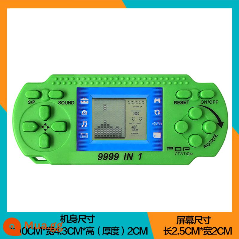 Mini Tetris Tay Cầm Chơi Game Trẻ Em Học Sinh Cổ Điển Hoài Cổ Xếp Hình Nhỏ Chơi Game Cầm Tay - Xuất hiện mini PSP màu xanh lá cây