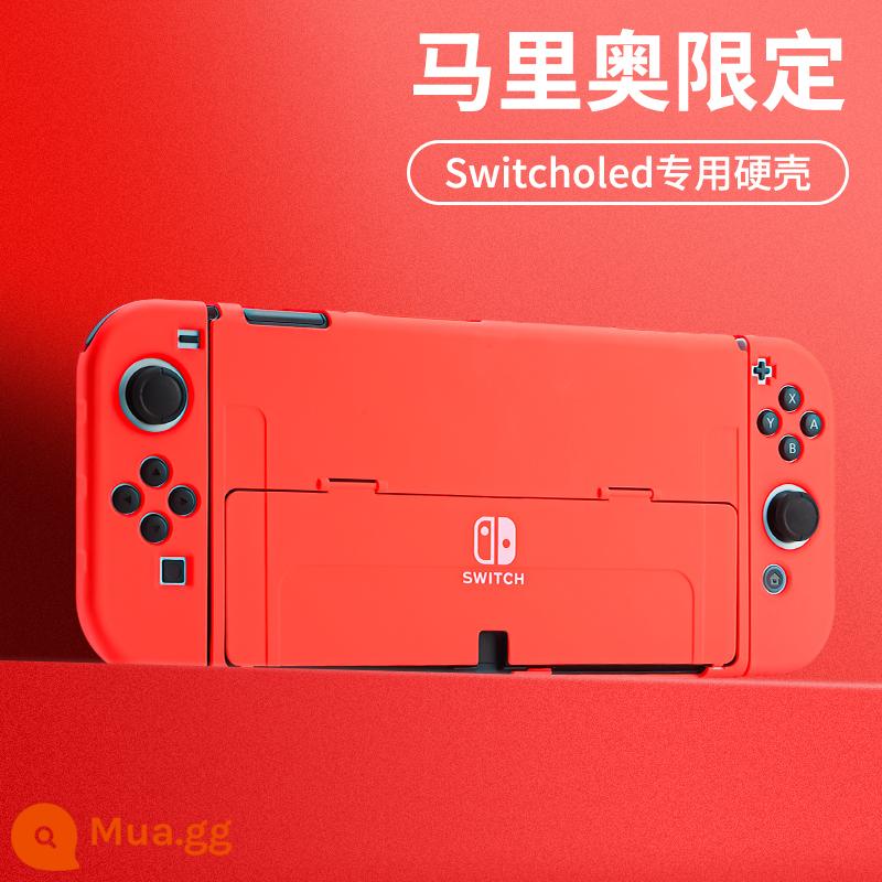 Vỏ bảo vệ Nintendo Switch Vỏ tay cầm switcholed vỏ silicon mềm cho máy trò chơi ns Vỏ silicon vỏ màn hình oled riêng biệt vỏ cứng hai mảnh trong suốt tích hợp máy bay chiến đấu phản lực 3 phụ kiện - switcholed [Mario giới hạn màu sắc phù hợp √ vỏ cứng thân thiện với da] miễn phí phim + mũ