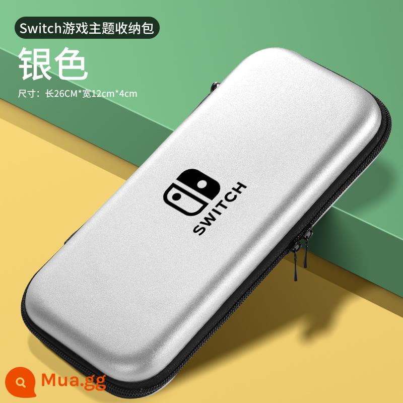 Túi đựng Nintendo switch tay áo bảo vệ switcholed hộp băng ns màn hình oled vỏ cứng lite vỏ hộp xách tay siwch handle bag trọn bộ hộp đựng thẻ switchlite dung lượng lớn - Switch Simple [Silver] Tặng kèm nắp vuốt mèo + Film