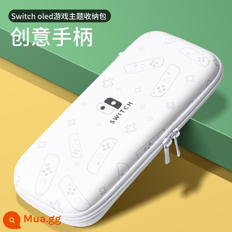 Túi đựng Nintendo switch tay áo bảo vệ switcholed hộp băng ns màn hình oled vỏ cứng lite vỏ hộp xách tay siwch handle bag trọn bộ hộp đựng thẻ switchlite dung lượng lớn - Mẫu chủ đề Switch OLED [tay cầm sáng tạo màu trắng] đi kèm với nắp móng vuốt mèo + phim