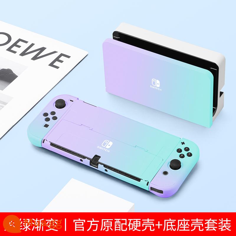 Chính hãng chính hãng Nintendo Switch vỏ bảo vệ tay cầm switcholed nắp plug-in cơ sở vỏ cứng máy trò chơi ns màn hình oled trong suốt vỏ silicon mềm vỏ silicon miếng dán túi lưu trữ phụ kiện mềm - Màu xanh tím gradient √ Vỏ thân thiện với da nguyên bản + vỏ đế ☆ màng + nắp miễn phí