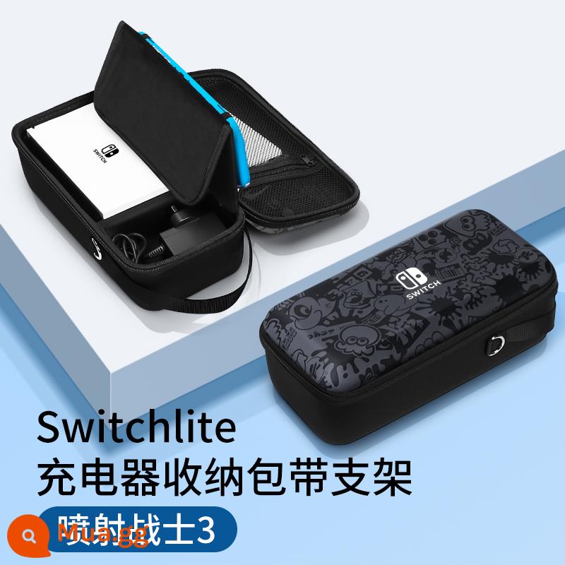 Túi lưu trữ switch chính thức Vỏ bảo vệ Nintendo switcholed dung lượng lớn máy chơi game ns xách tay hộp cassette hộp chính oled switchlite trọn bộ phụ kiện tay cầm lite cứng - Túi lưu trữ Lite [Splatoon 3★ có thể chứa bộ sạc + đế] chân đế tích hợp