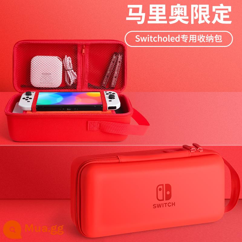 Túi lưu trữ switch chính thức Vỏ bảo vệ Nintendo switcholed dung lượng lớn máy chơi game ns xách tay hộp cassette hộp chính oled switchlite trọn bộ phụ kiện tay cầm lite cứng - Túi đựng đồ Oled [Mario màu giới hạn ★ có thể chứa bộ sạc + đế] chân đế tích hợp